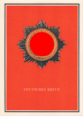 Farbige Propaganda Postkarte "Deutsches Kreuz"