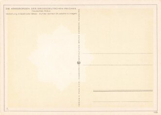 Farbige Propaganda Postkarte "Deutsches Kreuz"