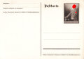 Farbige Propaganda Postkarte "Eisernes Kreuz 2. Klasse 1939" Sinnspruch :Ansichtskarte "Es kann nur einer Siegen und das sind wir""