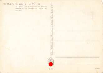 Fallschirmjäger Ansichtskarte Luftwaffe " W. Willrich - Ritterkreuzträger Generalmajor Meindl"