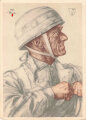 Fallschirmjäger Ansichtskarte Luftwaffe " W. Willrich - Ritterkreuzträger Generalmajor Meindl"
