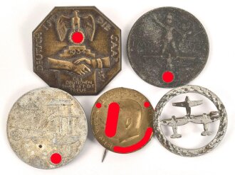 5 Blechabzeichen III.Reich