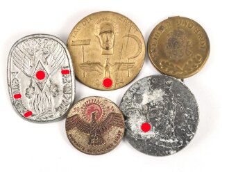 5 Blechabzeichen III.Reich