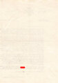 Anschreiben bezüglich Heldentod eines Angehörigen Infanterie-Regiment 279