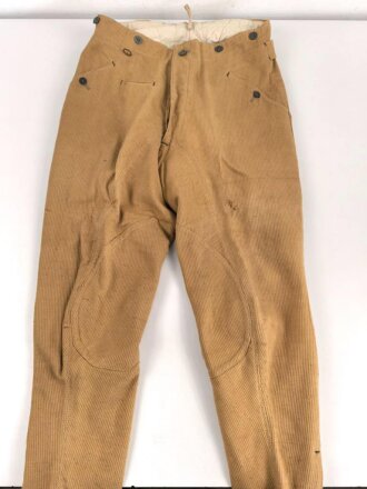 Kordhose für Angehörige der Schutztruppe in Deutsch Südwestafrika. Kammerstück in sehr gutem Zustand