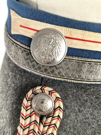 1. Weltkrieg, feldgrauer Waffenrock zur Heimatuniform für einen Sergeanten der Schutztruppe für Deutsch Südwestafrika. Kammerstück K.A. ( Kolonialamt ) 1917. Sehr guter Zustand, Rarität