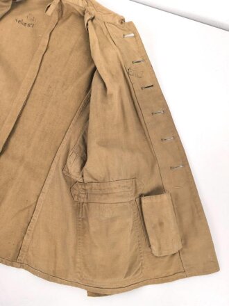 1. Weltkrieg, Khakibluse für Mannschaften des Asienkorps. Kammerstück in gutem Gesamtzustand, ungereinigt. Mit den extrem seltenen Schulterstücken