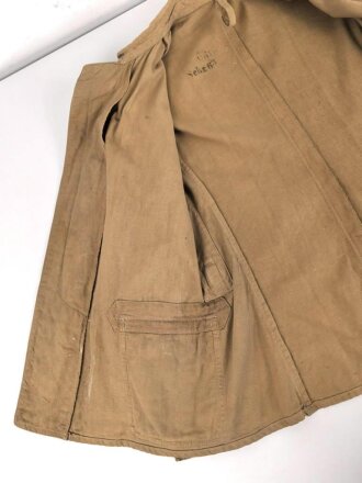 1. Weltkrieg, Khakibluse für Mannschaften des Asienkorps. Kammerstück in gutem Gesamtzustand, ungereinigt. Mit den extrem seltenen Schulterstücken
