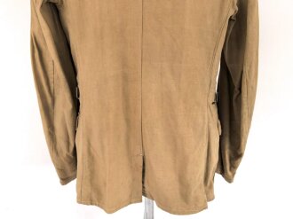 1. Weltkrieg, Khakibluse für Mannschaften des Asienkorps. Kammerstück in gutem Gesamtzustand, ungereinigt. Mit den extrem seltenen Schulterstücken