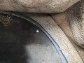 Heer, Stahlhelm Modell 1935. Während des Krieges instandgesetzt und wieder ausgegeben. Deutlich getragen. NS 64