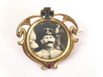 1. Weltkrieg, patriotische Brosche, Breite 33mm