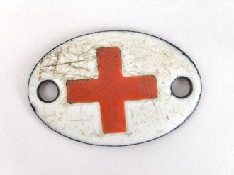 Emailliertes, ovales Rot Kreuz Abzeichen, Breite 30mm