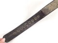 Kaiserreich und 1. Weltkrieg, Geweisstes Lacklederkoppel für Berittene. Patentverschluss , ungereinigt, defekt. Gesamtlänge 102cm
