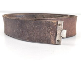 Koppelriemen für Angehörige von Parteiverbänden. Braunes Leder, Gesamtlänge 94cm