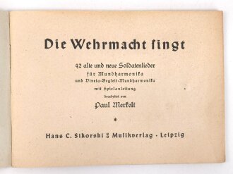 "Die Wehrmacht singt" neue Soldatenlieder...
