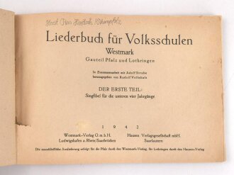 "Liederbuch für Volksschulen Westmark, Gauteil...