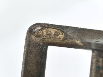 Schließe für ein Zweidornkoppel . Innenmaß 47mm, reste von Vergoldung