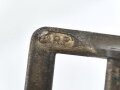 Schließe für ein Zweidornkoppel . Innenmaß 47mm, reste von Vergoldung