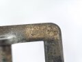 Schließe für ein Zweidornkoppel . Innenmaß 47mm, reste von Vergoldung