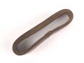 Schieber aus braunem Leder für eine Feldbinde für Offiziere der Wehrmacht. Innenmaß 53mm