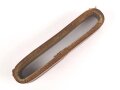 Schieber aus braunem Leder für eine Feldbinde für Offiziere der Wehrmacht. Innenmaß 59mm