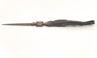 1. Weltkrieg, Brieföffner aus Granatsplitter. Gesamtlänge 17cm