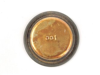 Unterer Deckel für Gasmaskenfilter / Filtereinsatz der Wehrmacht. Hersteller fcc