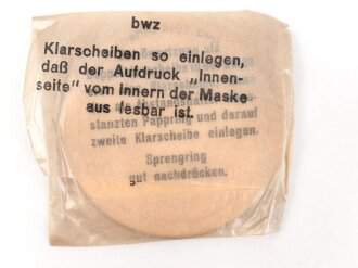 Satz Klarscheiben für die Gasmaske der Wehrmacht und...