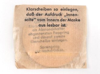 Satz Klarscheiben für die Gasmaske der Wehrmacht und...