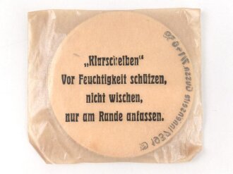 Satz Klarscheiben für die Gasmaske der Wehrmacht und für die S Maske des Luftschutz. datiert 1937