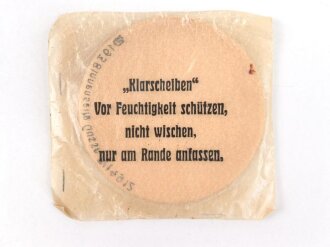 Satz Klarscheiben für die Gasmaske der Wehrmacht und für die S Maske des Luftschutz. datiert 1938
