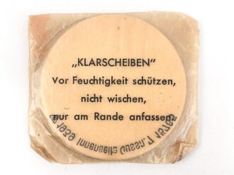 Satz Klarscheiben für die Gasmaske der Wehrmacht und für die S Maske des Luftschutz. datiert 1939
