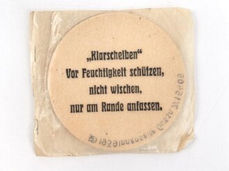 Satz Klarscheiben für die Gasmaske der Wehrmacht und für die S Maske des Luftschutz. datiert 1939