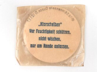 Satz Klarscheiben für die Gasmaske der Wehrmacht und für die S Maske des Luftschutz. datiert 1936
