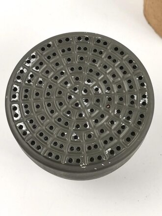 Gasmaskenfilter "Filtereinsatz 37" Wehrmacht .  Sehr guter Zustand, datiert 1939. Im originaler Transportverpackung