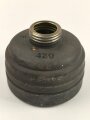 Gasmaskenfilter "Filtereinsatz "  für Luft- oder Zivilschutz. Hersteller " Auer", datiert 1941