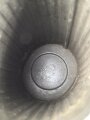 Luftschutz / Werkschutz. Gasmaske Modell 1930, Ausführung als S-Maske für den Luftschutz. Der Filter datiert 1937, in Bereitschaftsbüchse "Dräger"