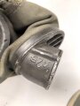Luftschutz / Werkschutz. Gasmaske Modell 1930, Ausführung als S-Maske für den Luftschutz. Der Filter datiert 1937, in Bereitschaftsbüchse "Dräger"