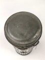 Gasmaskendose "Bereitschaftsbüchse" Modell 1938 Wehrmacht. Originallack, datiert 1939