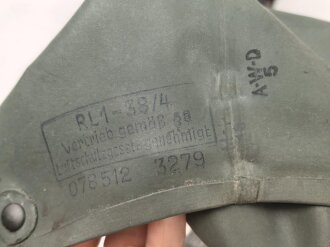 Luftschutz, Volksgasmasle 37 in Bereitschaftsbüchse aus Blech.
