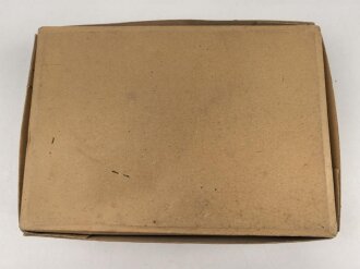 Luftschutz, Volksgasmaske 40 in der originalen Umverpackung, mit Gebrauchsanweisung
