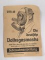 Luftschutz, Volksgasmaske 40 in der originalen Umverpackung, mit Gebrauchsanweisung