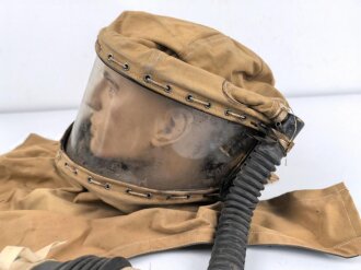 Großbritannien 2.Weltkrieg, Hospital Respirator, Gasmaske für Kopfverletzte.Ungereinigt, datiert 1943