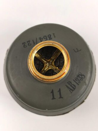 Auer " S- Filter für den zivilen Luftschutz" datiert 1938, ungereinigtes Stück