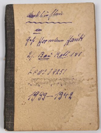 Bau Pionier Bataillon 141, Verleihungsurkunden eines Angehörigen zur "Medaille Winterschlacht im Osten" und " Kriegsverdienstkreuz 2. Klasse mit Schwertern"