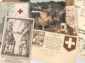 Konvolut eines aus französischer Kriegsgefangenschaft heimkehrenden. Rückführung über die Schweiz, Begrüßungsfeier in Konstanz 1920