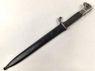Seitengewehr KS98 Reichswehr oder frühe Wehrmacht. Wuchtiges Stück, die Scheide alt überlackiert