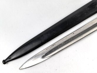 Seitengewehr KS98 Reichswehr oder frühe Wehrmacht. Wuchtiges Stück, die Scheide alt überlackiert
