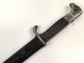 Seitengewehr KS98 Reichswehr oder frühe Wehrmacht. Wuchtiges Stück, die Scheide alt überlackiert