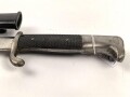 Seitengewehr KS98 Reichswehr oder frühe Wehrmacht. Wuchtiges Stück, die Scheide alt überlackiert